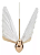 Luminária Pendente Borboleta Asa Dourado Branco Quente 3000k - Imagem 1