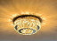 Luminária Plafon LED Lustre Cristal Redondo 3 Cores Com Controle - Imagem 4