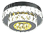 Luminária Plafon LED Lustre Cristal Redondo 3 Cores Com Controle - Imagem 1