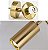 Spot LED Sobrepor Trilho Teto Parede MR16 Dourado Para 2 GU10 - Imagem 2