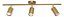 Spot LED Sobrepor Trilho Teto Parede MR16 Dourado Para 3 GU10 - Imagem 1