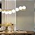 Luminária Pendente LED Retangular 9 Globos de Vidro 1M Dourado Branco Quente 3000k - Imagem 2