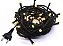 Kit 20 Pisca Pisca Cordão 100LEDs Fio Verde 10m 110v Fixo - Branco Quente 3000k - Imagem 1