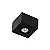 Kit 20 Spot Plafon MR16 Quadrado Sobrepor 1 Encaixe GU10 Preto - Imagem 1