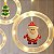 Cortina Fio Fada Pisca Pisca Led 3 Metros 10 Argolas Enfeites decoração Natal 110v Branco Quente 3000K - Imagem 5