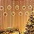 Cortina Fio Fada Pisca Pisca Led 3 Metros 10 Argolas Enfeites decoração Natal 110v Branco Quente 3000K - Imagem 3