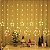 Cortina Fio Fada Pisca Pisca Led 3 Metros Estrela e Lua Enfeites decoração Natal 110v Branco Quente 3000K - Imagem 3