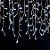Pisca Pisca Cascata LED Natal Fixo 220V 10m Fio Branco 400LEDs Branco Frio 6000K - Imagem 1