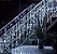 Pisca Pisca Cascata LED Natal Fixo 220V 10m Fio Branco 400LEDs Branco Frio 6000K - Imagem 5