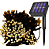 Kit 5 Pisca Pisca Solar 100 LEDs Fio Preto 10m Branco Quente 3000k - Imagem 1