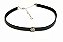 Colar Choker em Prata com Zircônia e Couro - Imagem 2