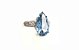 Anel com Pedra Azul Aqua e Zircônias Aro 18 - Imagem 2