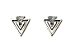 Brinco Triangular em Prata Envelhecida - Imagem 1