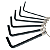 JOGO DE CHAVE ALLEN CURTA, 1,5 - 10 MM, CRV, 10 PCS, OXIDADO - Imagem 2