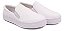 TÊNIS SLIP ON FEMININO DE COURO LEGÍTIMO BRANCO - Imagem 1