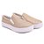 TÊNIS SLIP ON FEMININO TECIDO BRILHO -  NUDE - Imagem 1