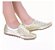 SAPATÊNIS FEMININO CASUAL DOURADO SINTÉTICO - Imagem 1
