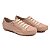SAPATÊNIS FEMININO DE COURO COM ZÍPER COR NUDE - Imagem 3