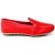 MOCASSIM FEMININO COMFORT DE COURO VERMELHO - Imagem 3
