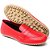 MOCASSIM FEMININO COMFORT DE COURO VERMELHO - Imagem 4