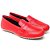 MOCASSIM FEMININO COMFORT DE COURO VERMELHO - Imagem 2
