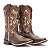 BOTA TEXANA WESTERN BORDADA FEMININA DE COURO CANO LONGO - Imagem 2