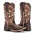 BOTA TEXANA WESTERN BORDADA FEMININA DE COURO CANO LONGO - Imagem 5