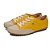 SAPATÊNIS FEMININO EM COURO LEGÍTIMO AMARELO COM BEGE - Imagem 3