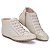 BOTA FEMININA CANO CURTO COM ZÍPER COR OFF WHITE - Imagem 4