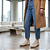 BOTA FEMININA CANO CURTO COM ZÍPER COR OFF WHITE - Imagem 2