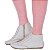 BOTA FEMININA CANO CURTO COM ZÍPER COR OFF WHITE - Imagem 1
