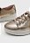 TÊNIS FEMININO METALIZADO DOURADO CASUAL BÁSICO EM COURO LEGÍTIMO - Imagem 7