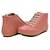 BOTA FEMININA CANO CURTO COM ZÍPER COR TERRACOTA ROSÊ - Imagem 4