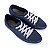 Tênis Feminino Azul Marinho Casual Rasteiro em Couro Leve e Confortável - Imagem 3