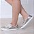 Tênis Feminino Prata Velha Casual Rasteiro em Couro Leve e Confortável - Imagem 1