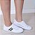 Tênis Feminino Branco com listra Preta em Couro Leve e Confortável - Imagem 2