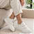 Tênis Feminino Branco Com Fecho Colante Calce Fácil - Imagem 1
