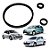 KIT ANEIS VEDAÇÃO CARCAÇA FILTRO OLEO PEUGEOT 206 / C3 / PICASSO / XSARA / 1103J7 - Imagem 1