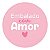 Adesivos Etiqueta Papelaria Embalado Com Amor Rosa Rosa - Imagem 1