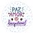 Adesivos Paz Amor E Brigadeiro - Imagem 1