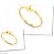 Anel Letras em ouro amarelo e branco 18k - Imagem 1