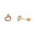 Brinco Love Zircônias Coloridas em ouro amarelo 18k - Imagem 1