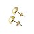 Brinco Meia Bola em ouro 18k - Imagem 3