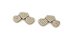 Brinco Trio de Corações com Zircônia em ouro 18 k - Imagem 1