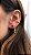 Brinco Ear Hook com Gemas Coloridas em ouro 18k - Imagem 2