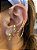 Argola ouro 18k com Diamantes e Esmeralda - Imagem 3