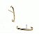 Brinco ear hook silhueta em ouro 18 k tam P - Imagem 1
