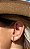 Brinco ear hook silhueta em ouro 18 k tam P - Imagem 2