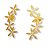 Brinco Earcuff Flor com Diamantes em ouro amarelo 18k - Imagem 1