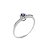 Anel com Safira e Diamantes em ouro branco 18k - Imagem 1